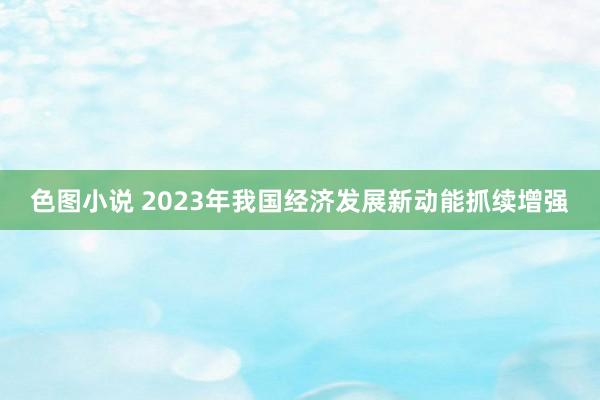 色图小说 2023年我国经济发展新动能抓续增强