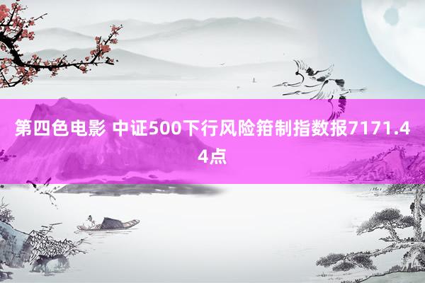 第四色电影 中证500下行风险箝制指数报7171.44点