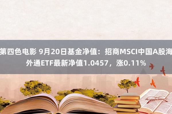 第四色电影 9月20日基金净值：招商MSCI中国A股海外通ETF最新净值1.0457，涨0.11%