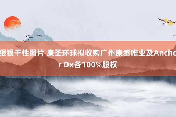 狠狠干性图片 康圣环球拟收购广州康丞唯业及Anchor Dx各100%股权