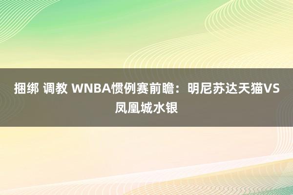 捆绑 调教 WNBA惯例赛前瞻：明尼苏达天猫VS凤凰城水银