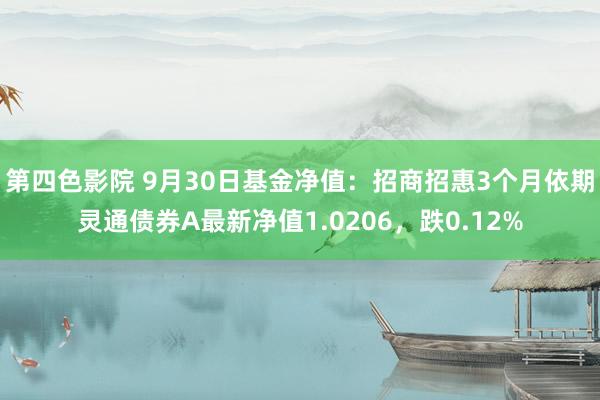 第四色影院 9月30日基金净值：招商招惠3个月依期灵通债券A最新净值1.0206，跌0.12%