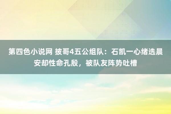 第四色小说网 披哥4五公组队：石凯一心绪选晨安却性命孔殷，被队友阵势吐槽