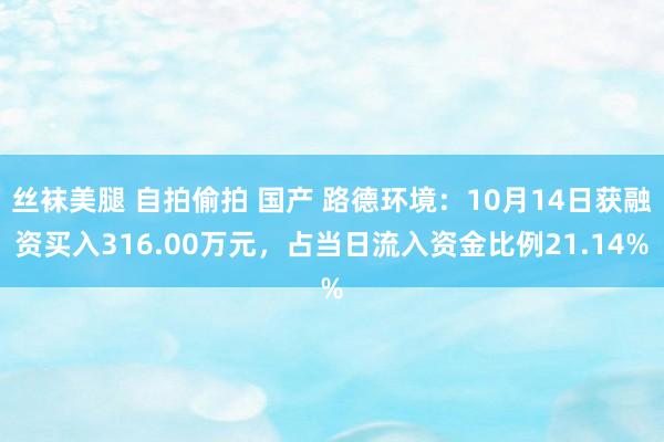 丝袜美腿 自拍偷拍 国产 路德环境：10月14日获融资买入316.00万元，占当日流入资金比例21.14%