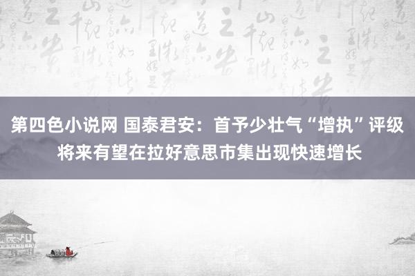 第四色小说网 国泰君安：首予少壮气“增执”评级 将来有望在拉好意思市集出现快速增长