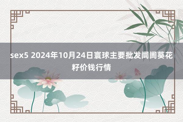 sex5 2024年10月24日寰球主要批发阛阓葵花籽价钱行情