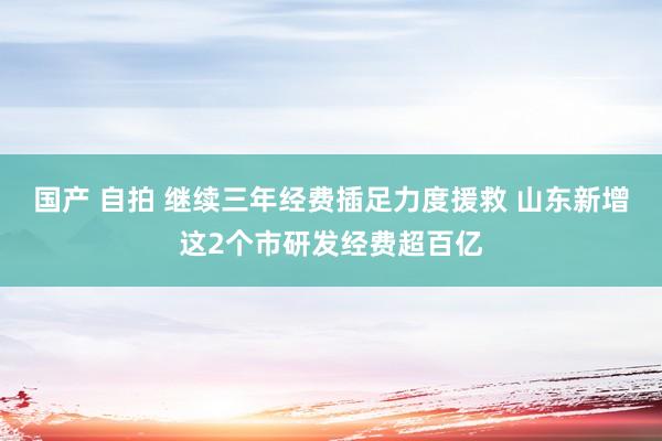 国产 自拍 继续三年经费插足力度援救 山东新增这2个市研发经费超百亿