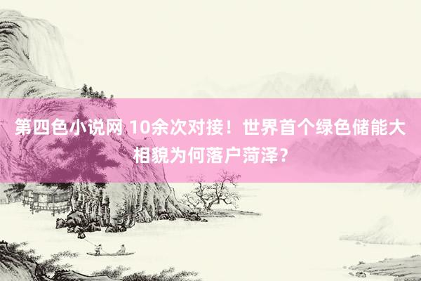 第四色小说网 10余次对接！世界首个绿色储能大相貌为何落户菏泽？