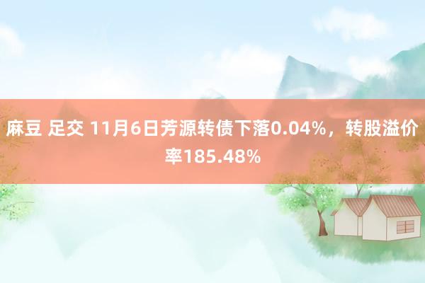 麻豆 足交 11月6日芳源转债下落0.04%，转股溢价率185.48%