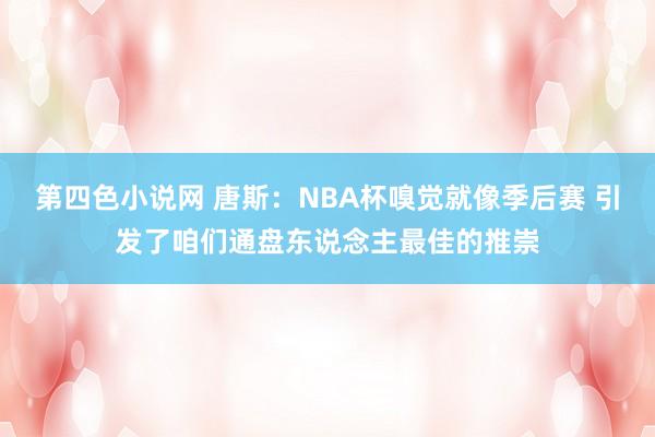 第四色小说网 唐斯：NBA杯嗅觉就像季后赛 引发了咱们通盘东说念主最佳的推崇