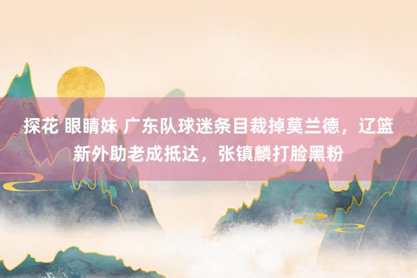 探花 眼睛妹 广东队球迷条目裁掉莫兰德，辽篮新外助老成抵达，张镇麟打脸黑粉