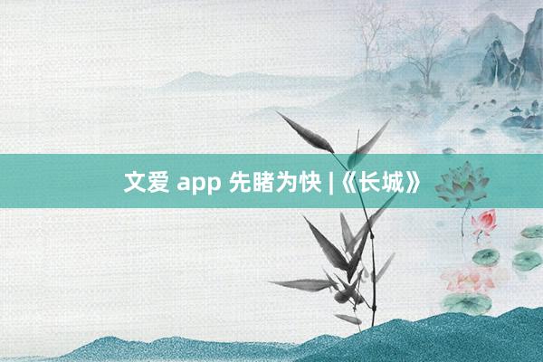 文爱 app 先睹为快 |《长城》