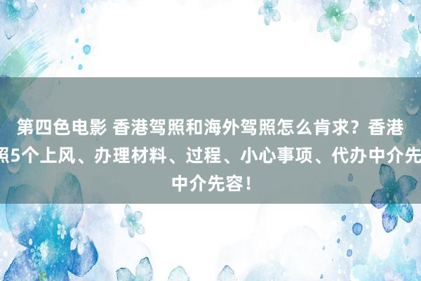 第四色电影 香港驾照和海外驾照怎么肯求？香港驾照5个上风、办理材料、过程、小心事项、代办中介先容！