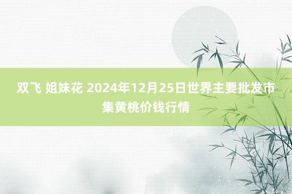 双飞 姐妹花 2024年12月25日世界主要批发市集黄桃价钱行情