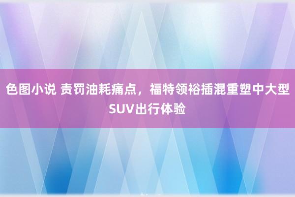 色图小说 责罚油耗痛点，福特领裕插混重塑中大型SUV出行体验