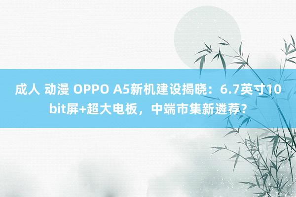 成人 动漫 OPPO A5新机建设揭晓：6.7英寸10bit屏+超大电板，中端市集新遴荐？